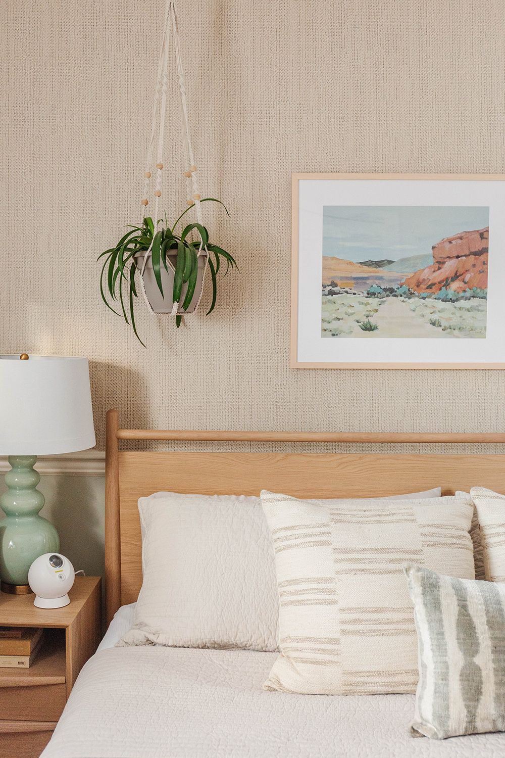 Faux Grasscloth Wallpaper In Our Bedroom